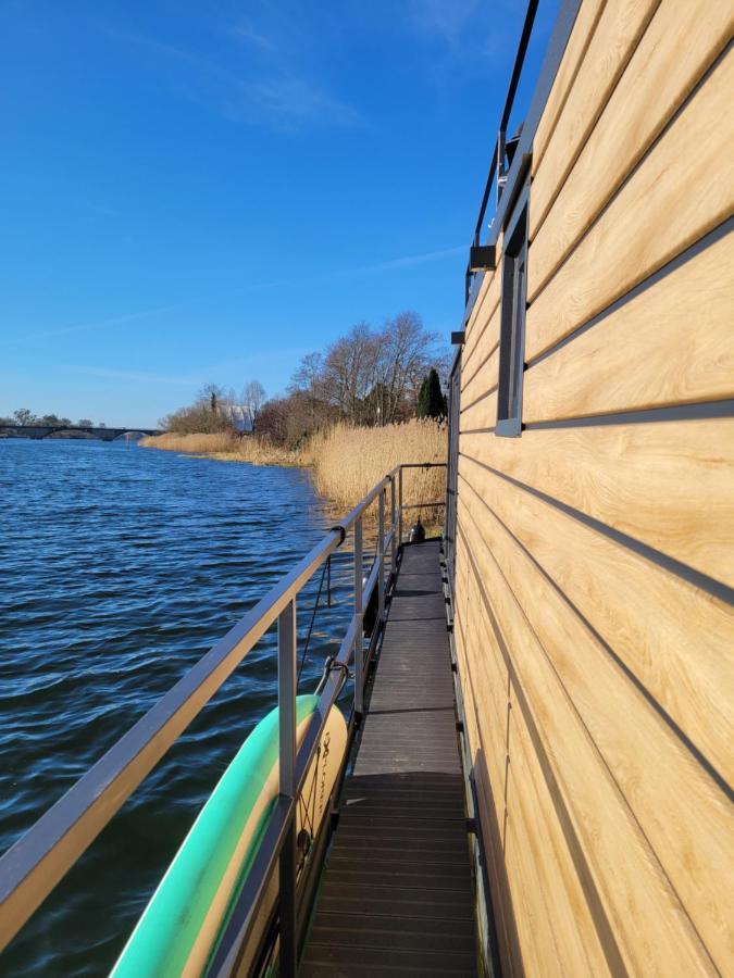 Hausboote Unteres Odertal Hausboot Kranich Hotel Швед Екстериор снимка